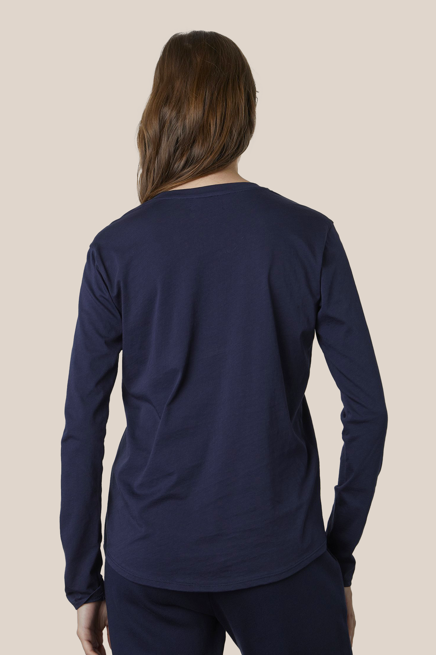 DANIELA WHISPER COTTON T-SHIRT IN NAVY