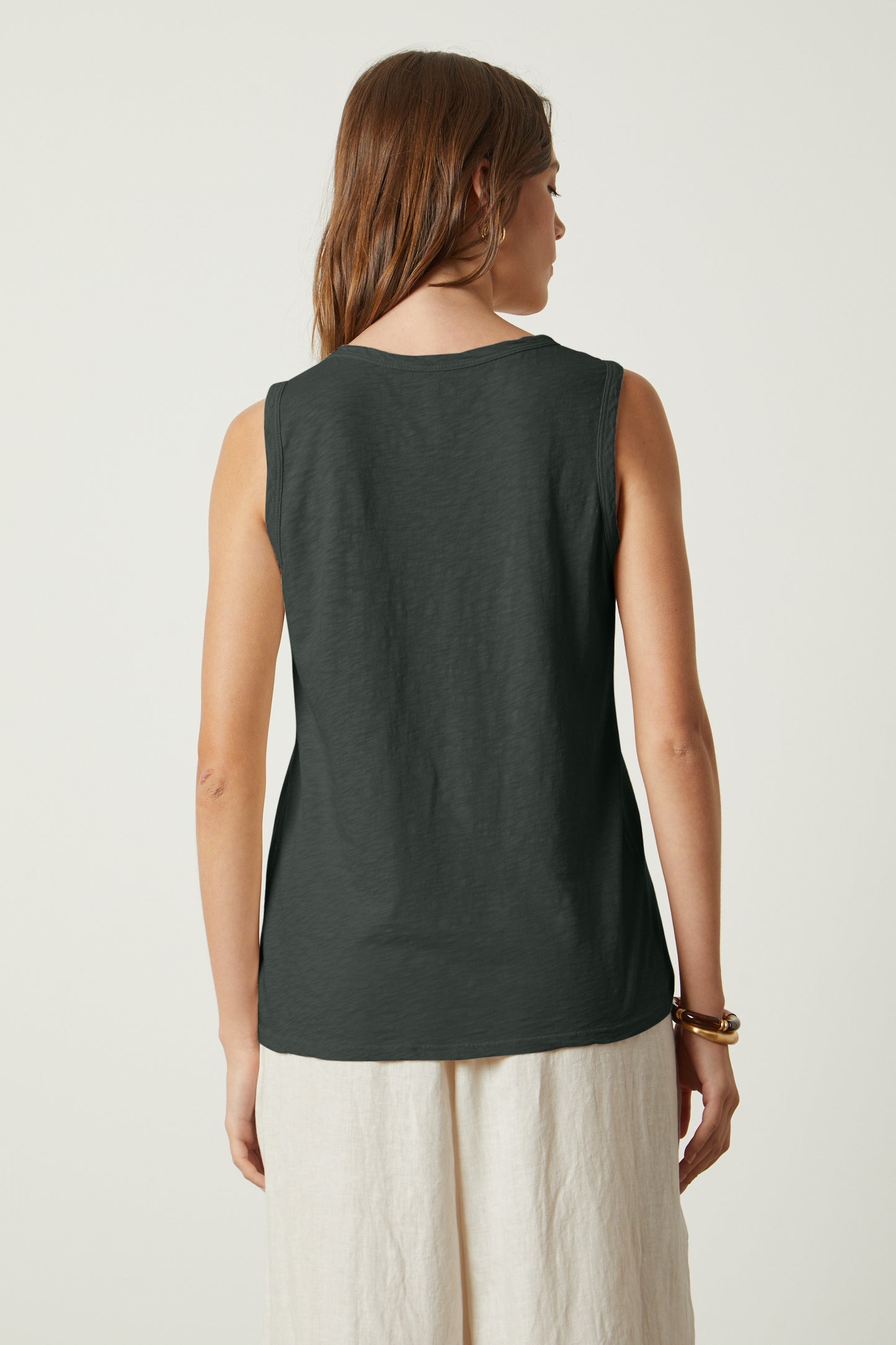 TAURUS COTTON SLUB TOP IN CAPER