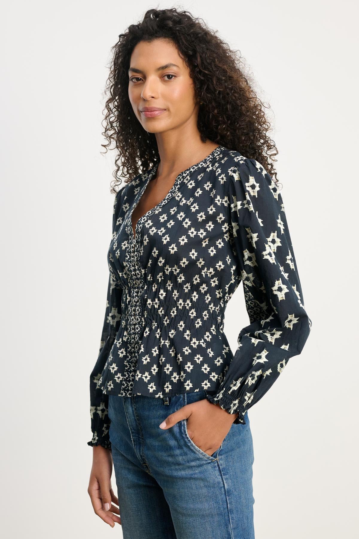 CHARLOTTE TOP IN MIDNIGHT
