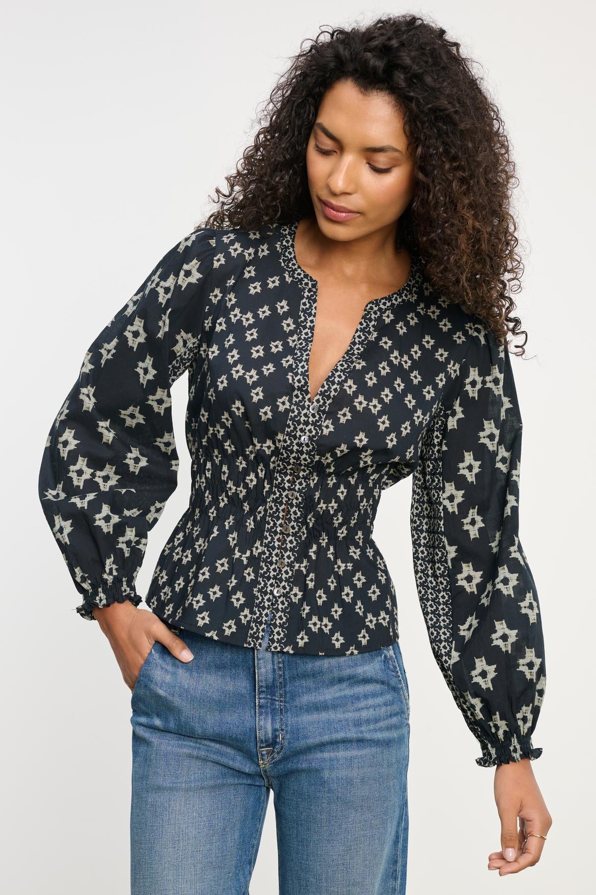 CHARLOTTE TOP IN MIDNIGHT