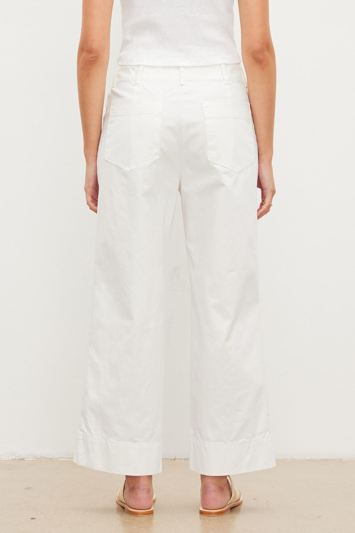 MYA COTTON CANVAS TROUSERS IN SLEET