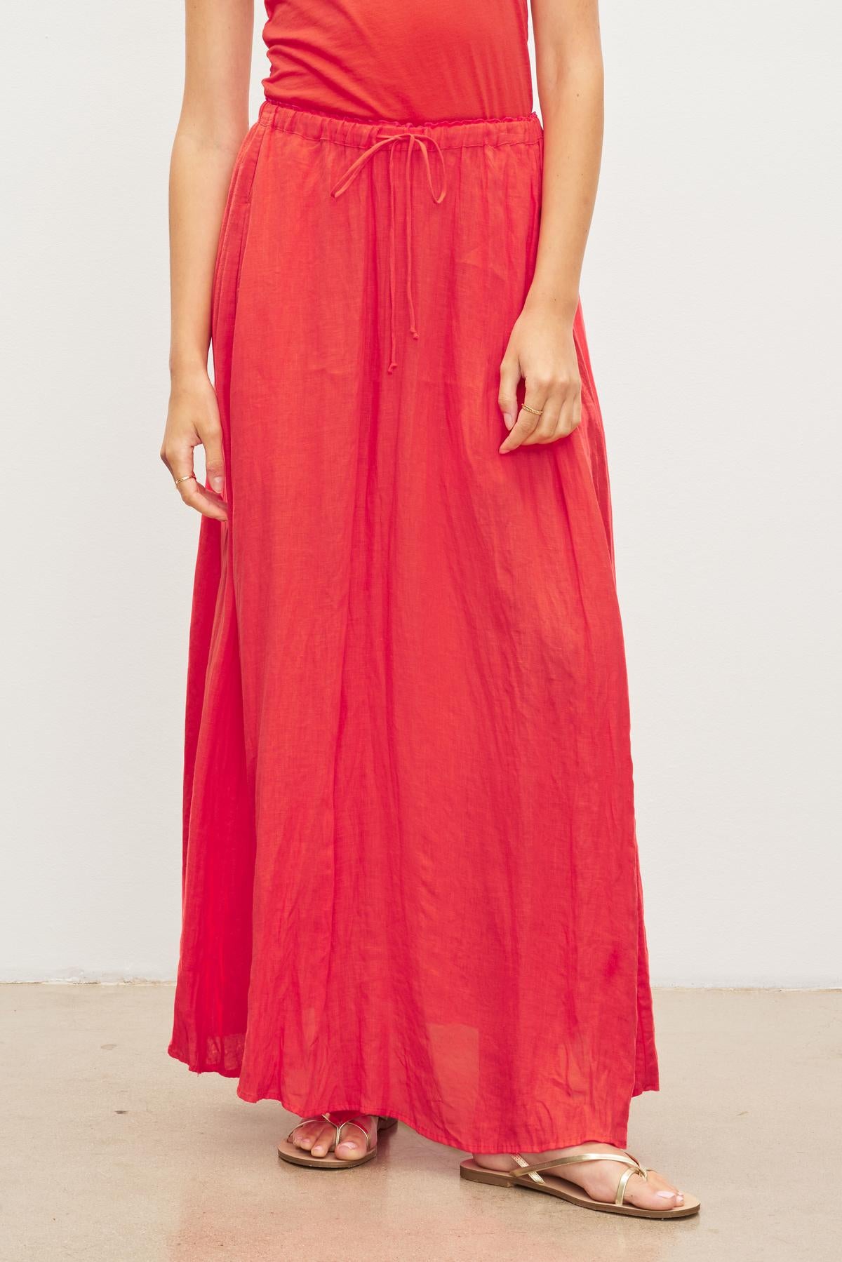 BAILEY LINEN MAXI SKIRT IN KISS