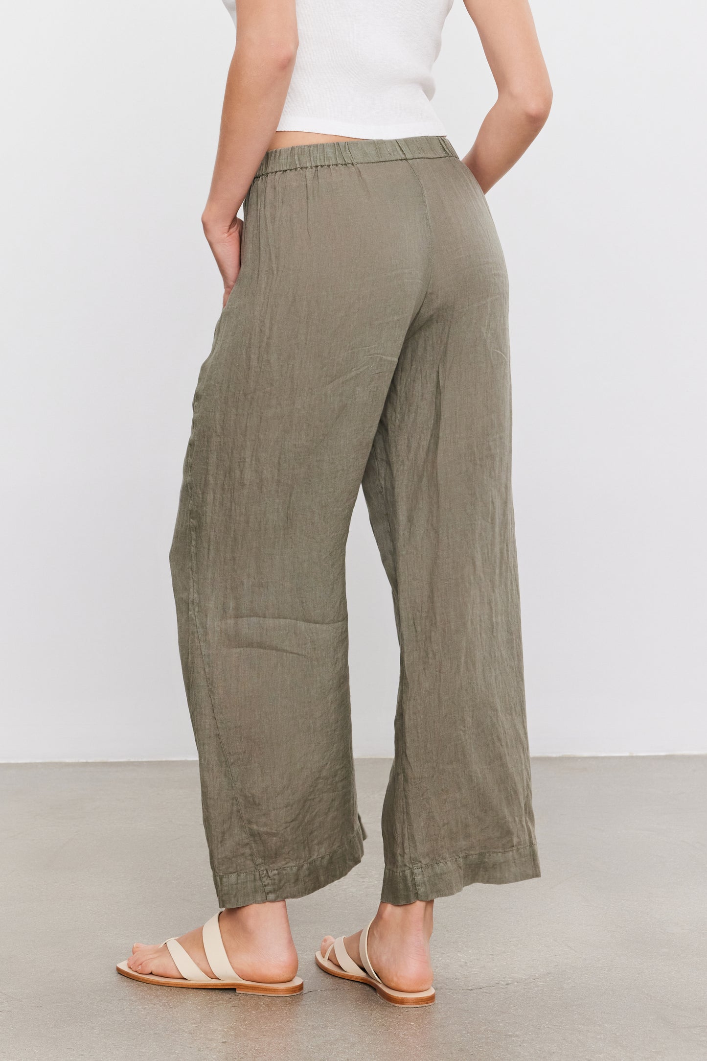 LOLA LINEN TROUSERS IN AXE