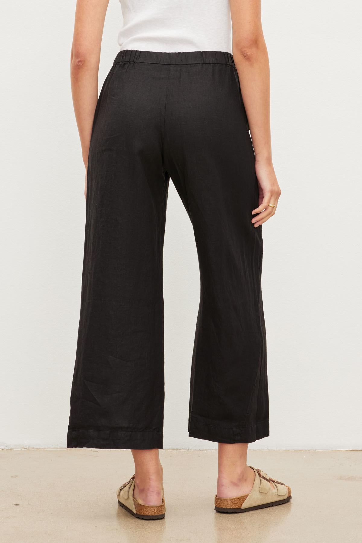 LOLA LINEN TROUSER IN BLACK