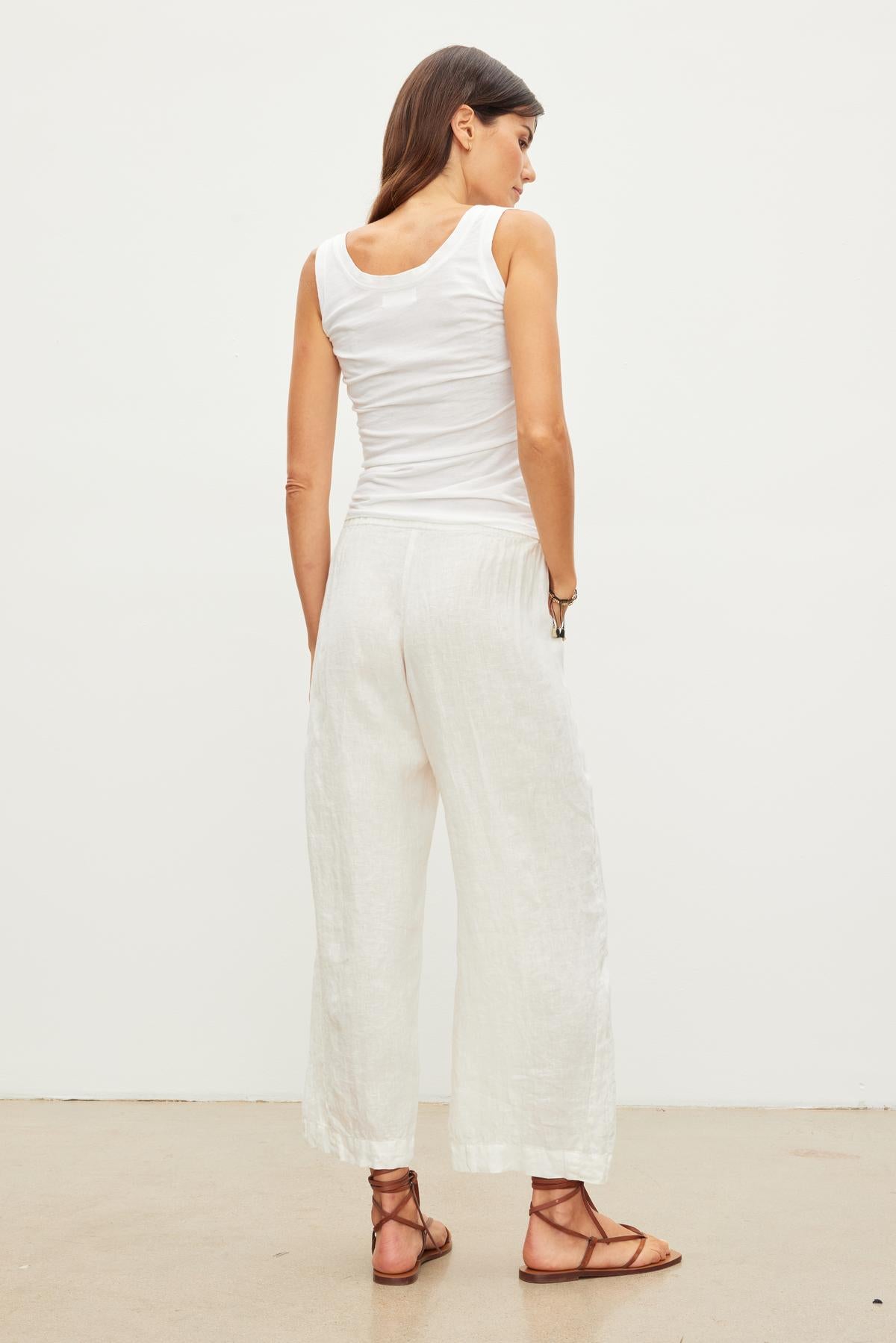 LOLA LINEN TROUSER IN CHALK