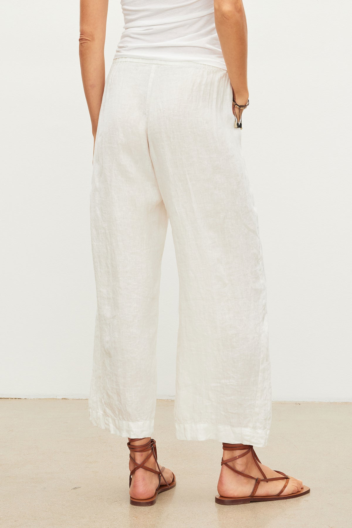 LOLA LINEN TROUSER IN CHALK