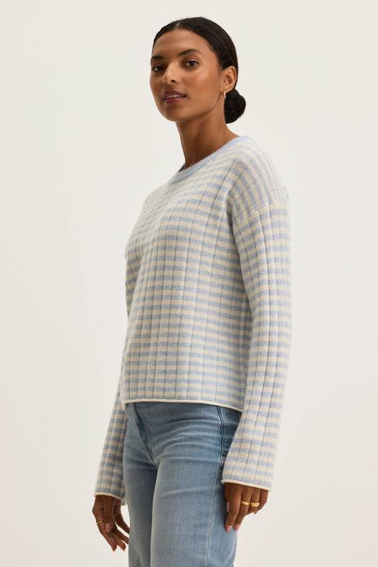 MONICA CASHMERE SWEATER IN ICE
