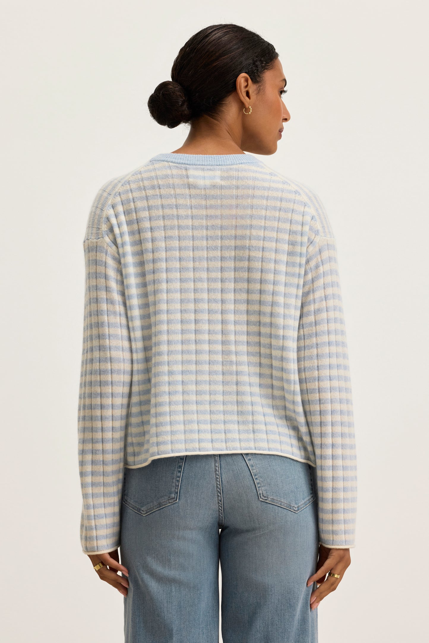 MONICA CASHMERE SWEATER IN ICE