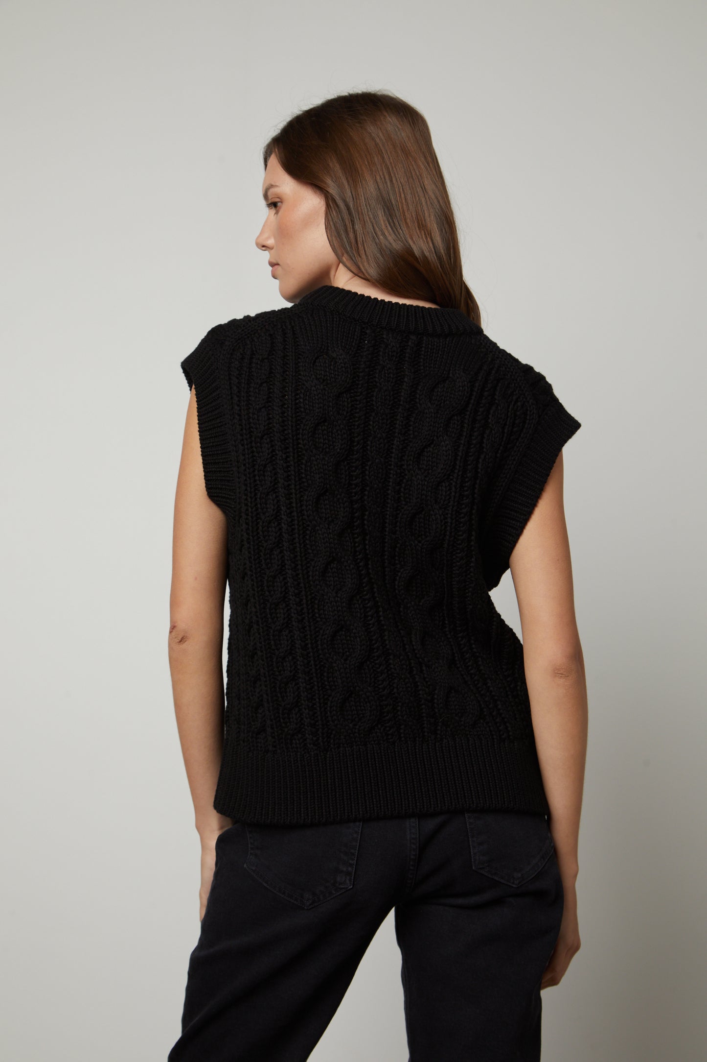 HADDEN KNIT TOP IN BLACK