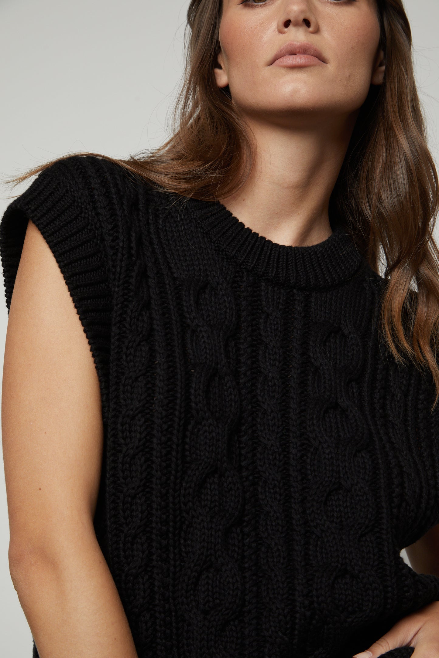 HADDEN KNIT TOP IN BLACK