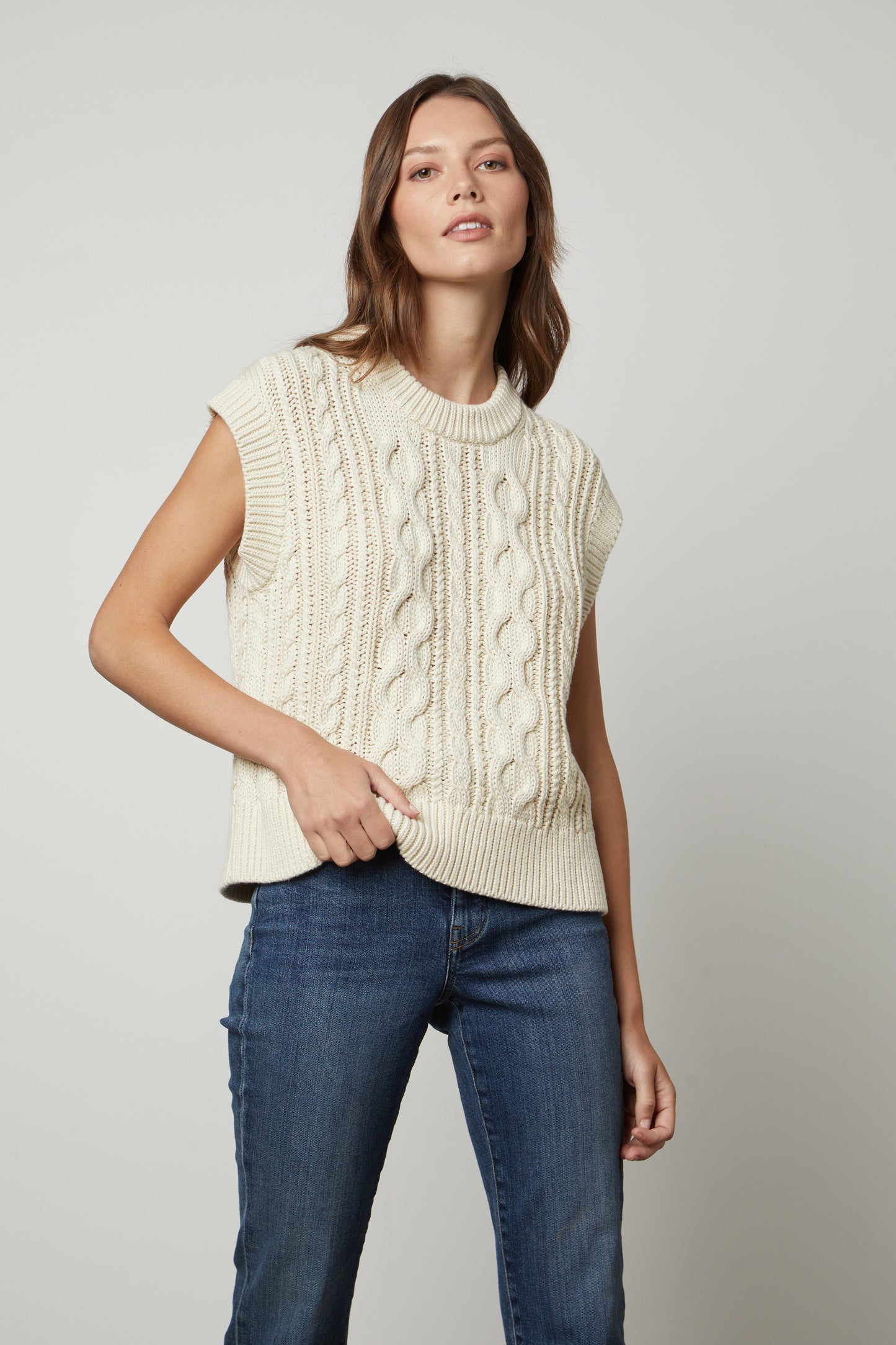 HADDEN KNIT TOP IN FLAX