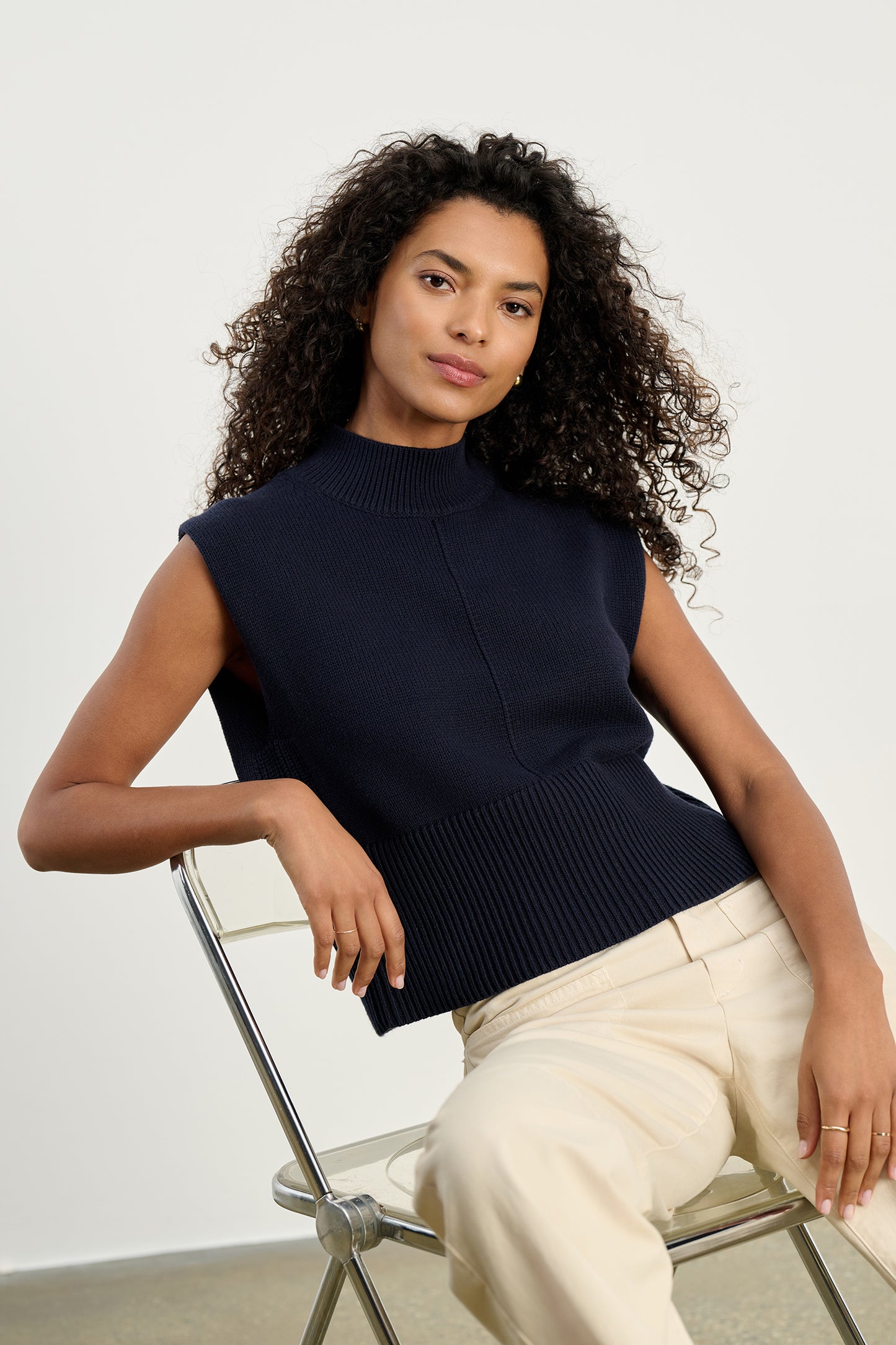 ELECTRA TOP IN NAVY