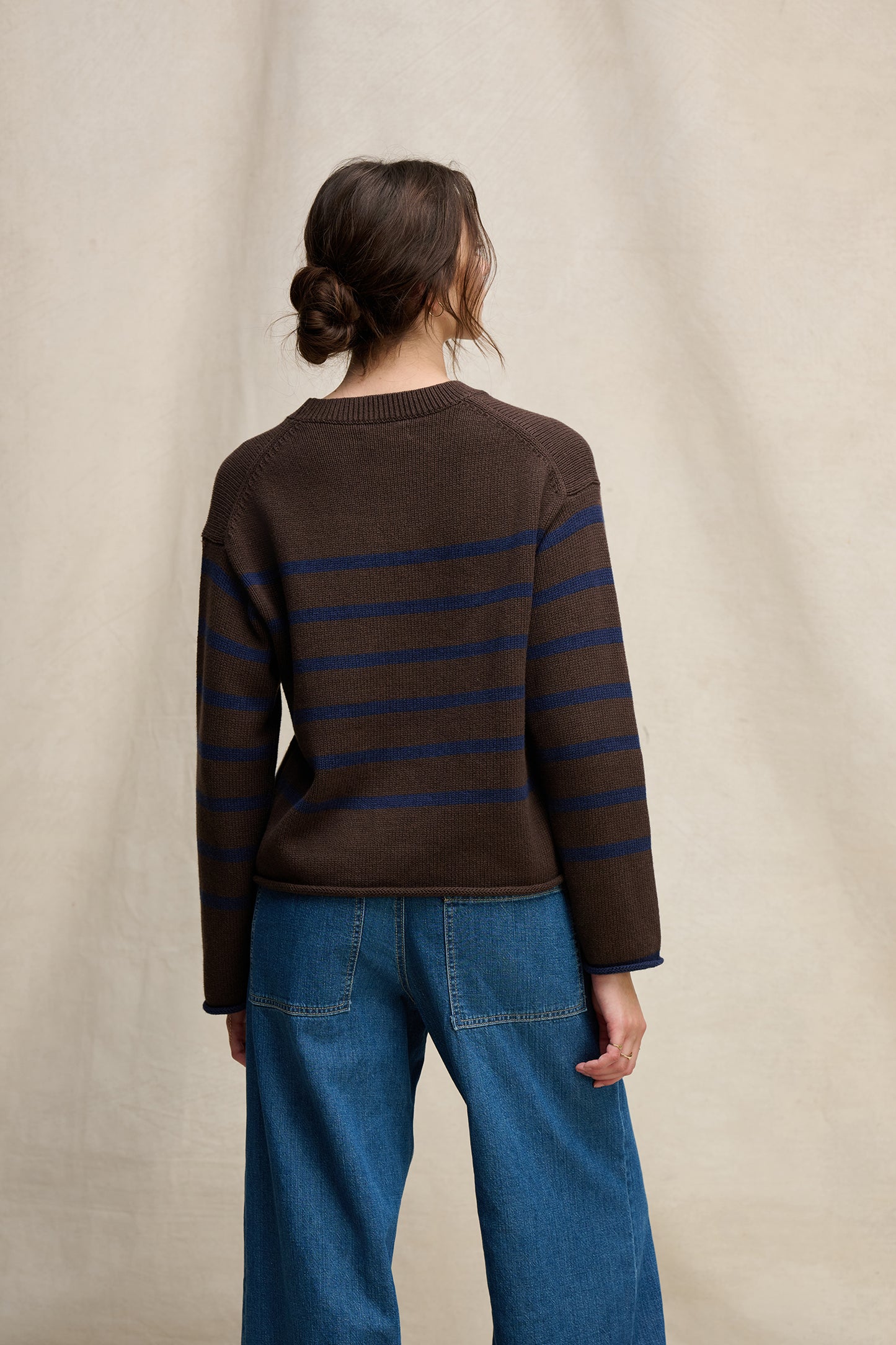 LUCIA SWEATER IN ESPRESSO/MARIN