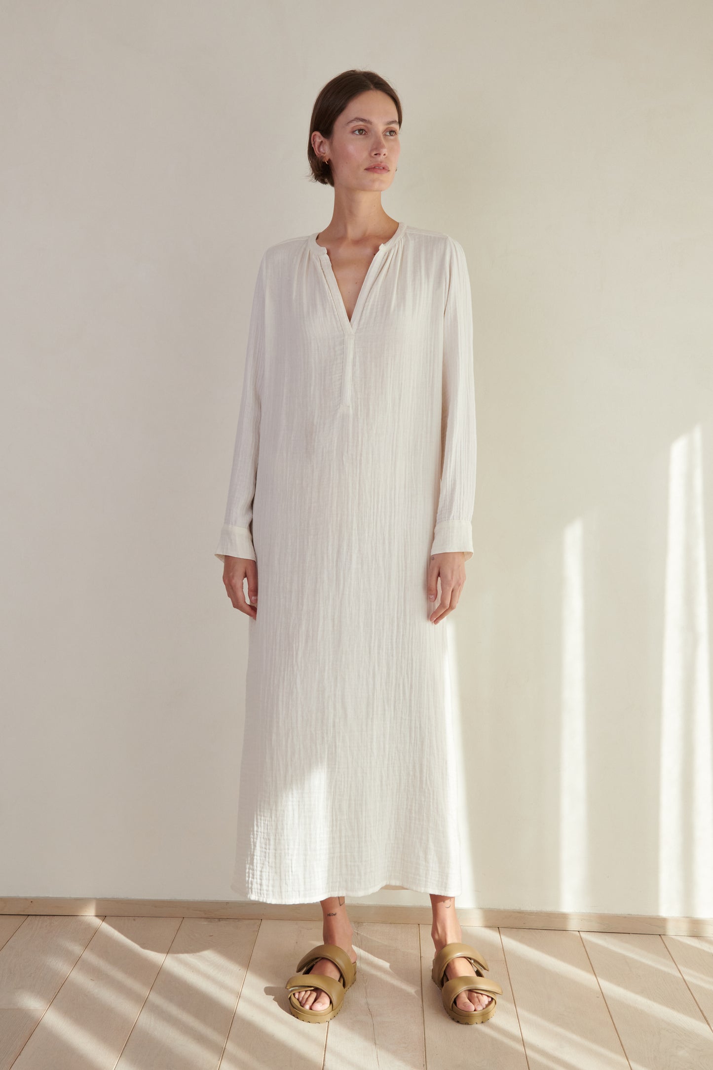 DOHENY COTTON GAUZE DRESS IN BEACH