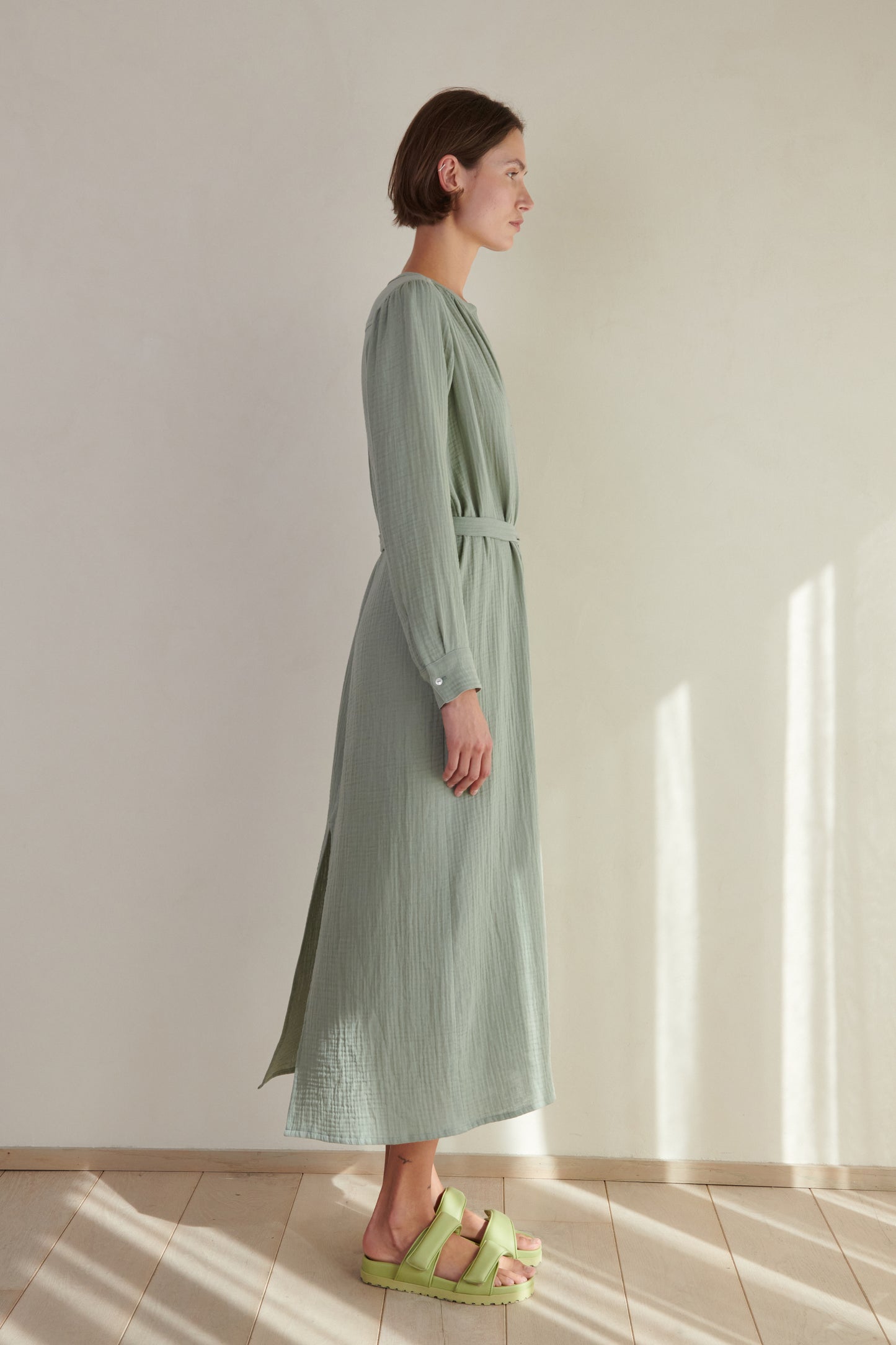 DOHENY COTTON GAUZE DRESS IN SAP