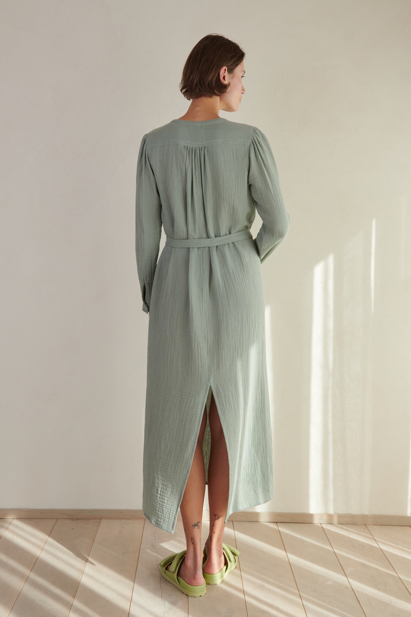 DOHENY COTTON GAUZE DRESS IN SAP