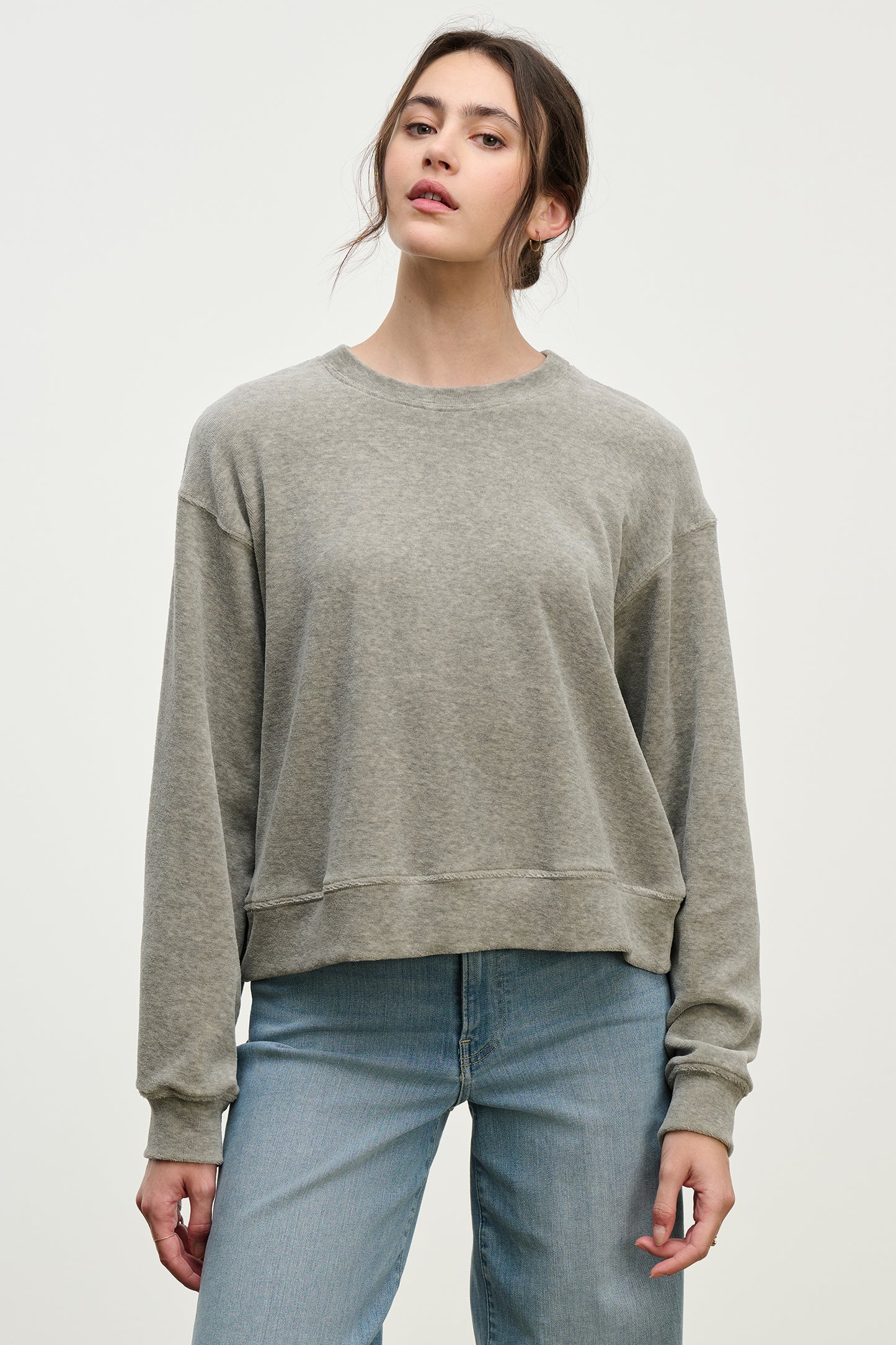HALIMA SWEATER IN HEATHER GREY