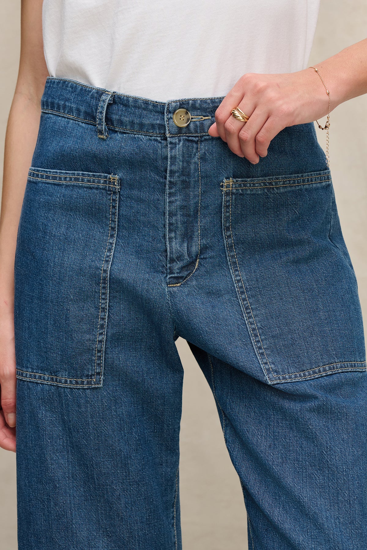 FARAH DENIM TROUSER IN INDIGO