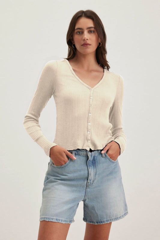 DREW CARDIGAN IN PEARL