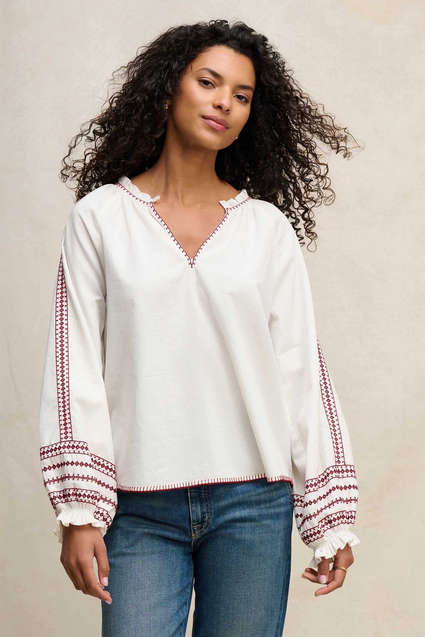 SCARLETT TOP IN CREAM