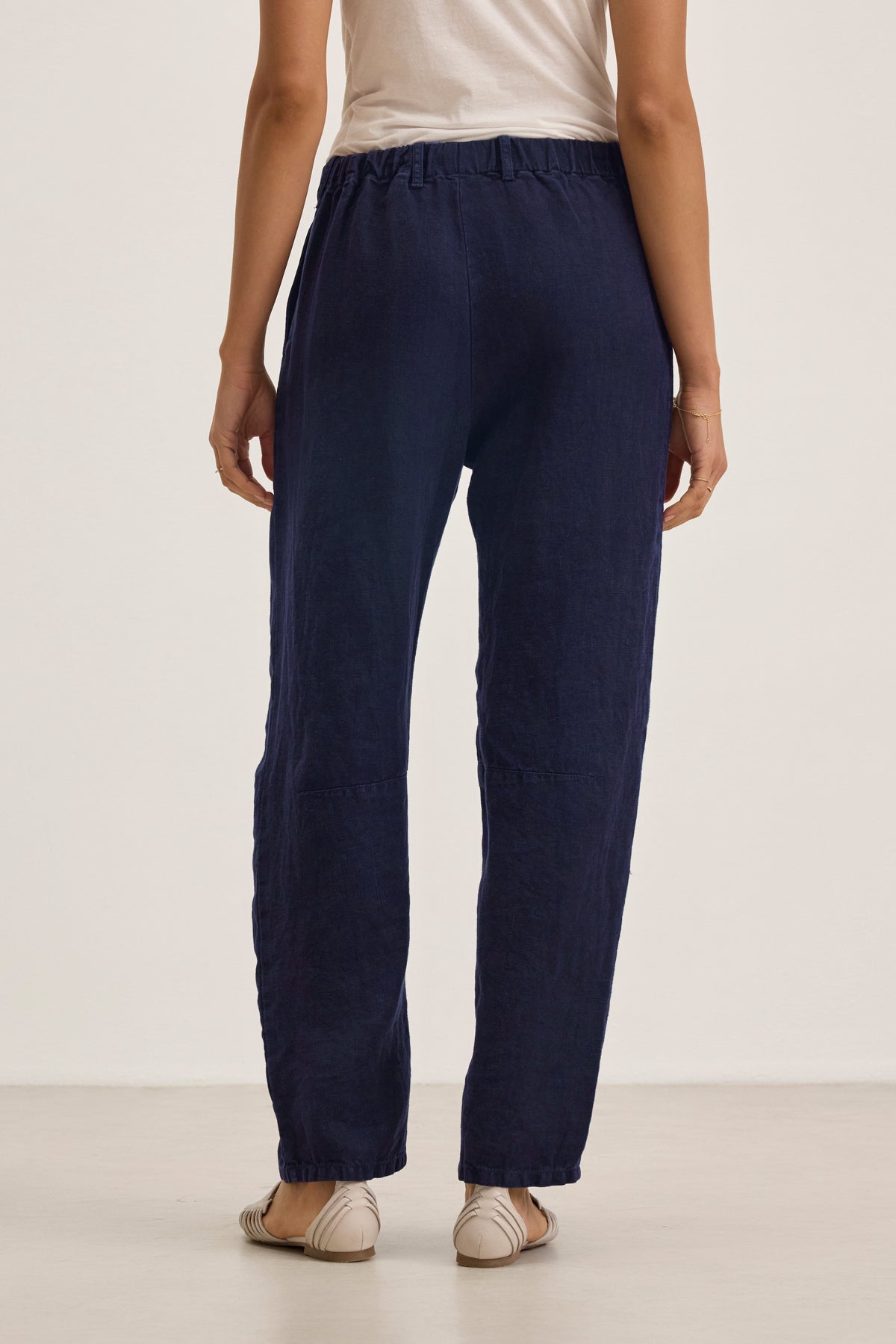 TAYLOR HEAVY LINEN TROUSER IN NAVY