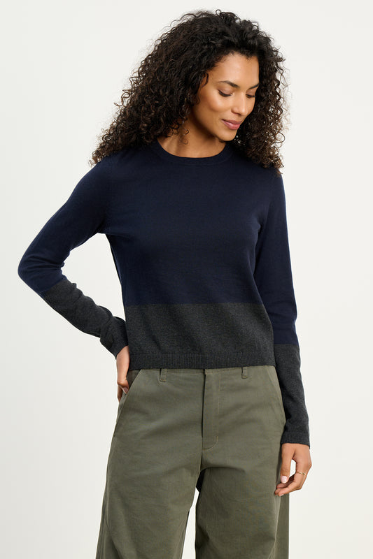 ROXY SWEATER IN NAVY