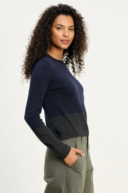ROXY SWEATER IN NAVY