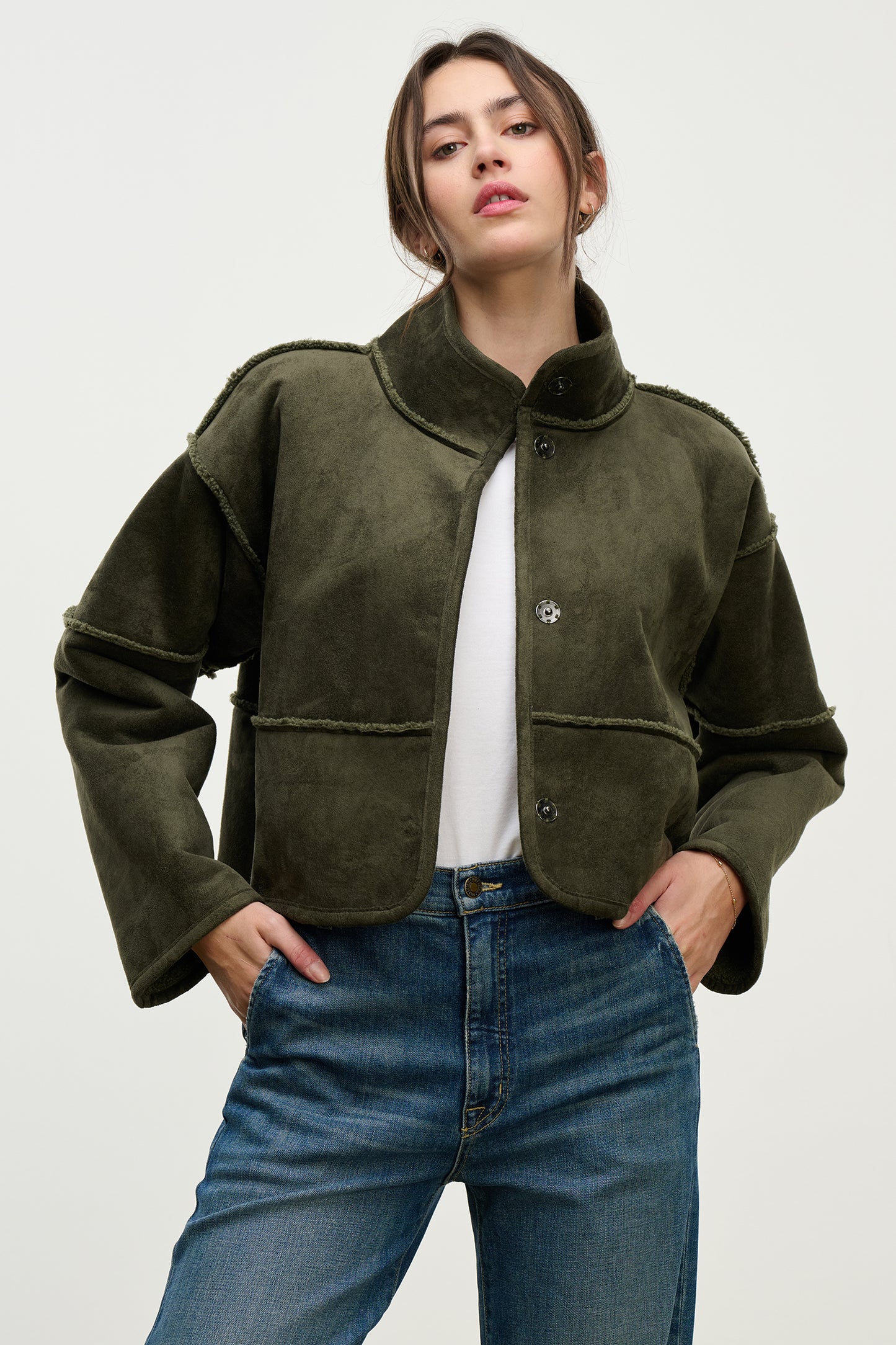 KELLY REVERSIBLE JACKET IN ARMY