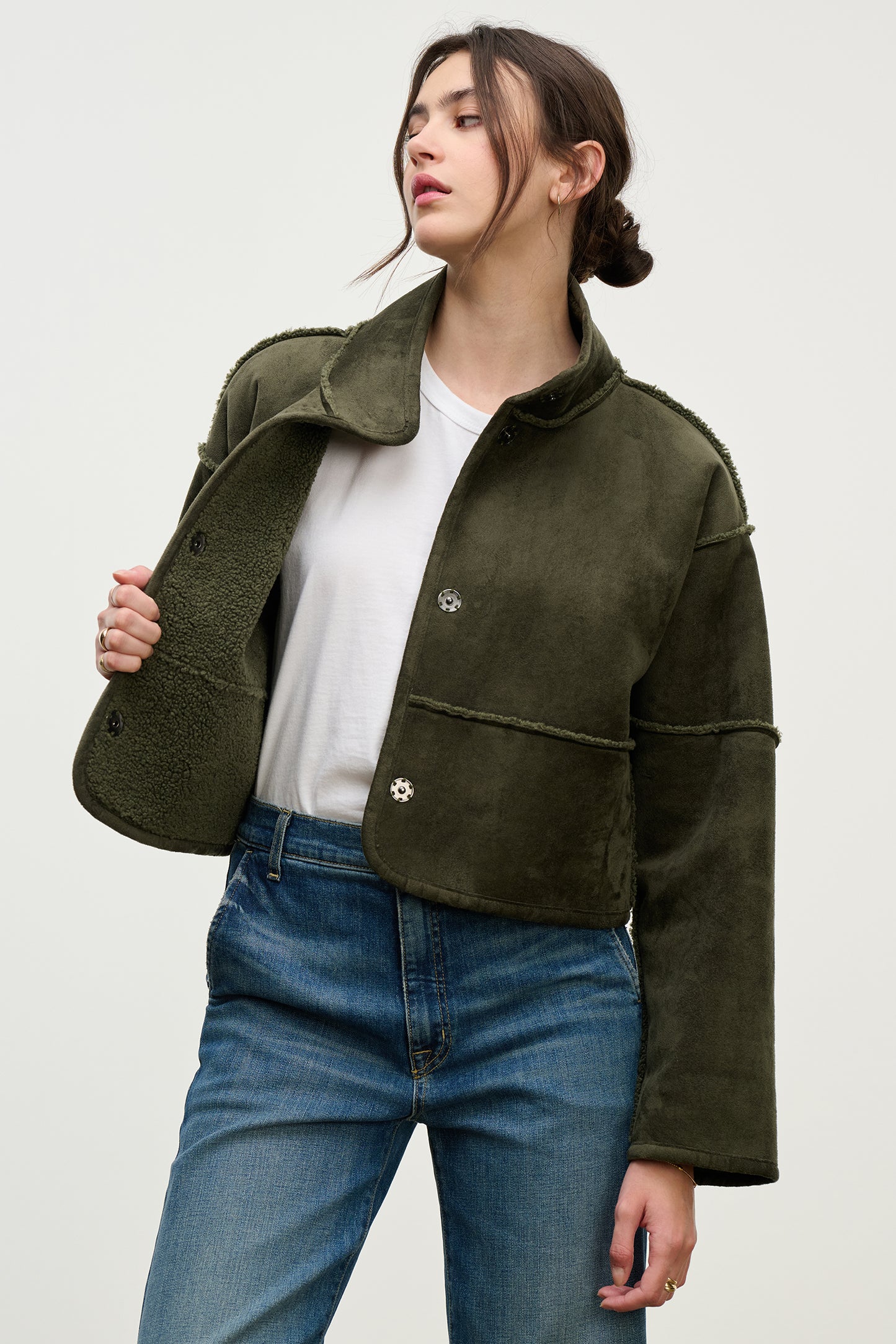 KELLY REVERSIBLE JACKET IN ARMY