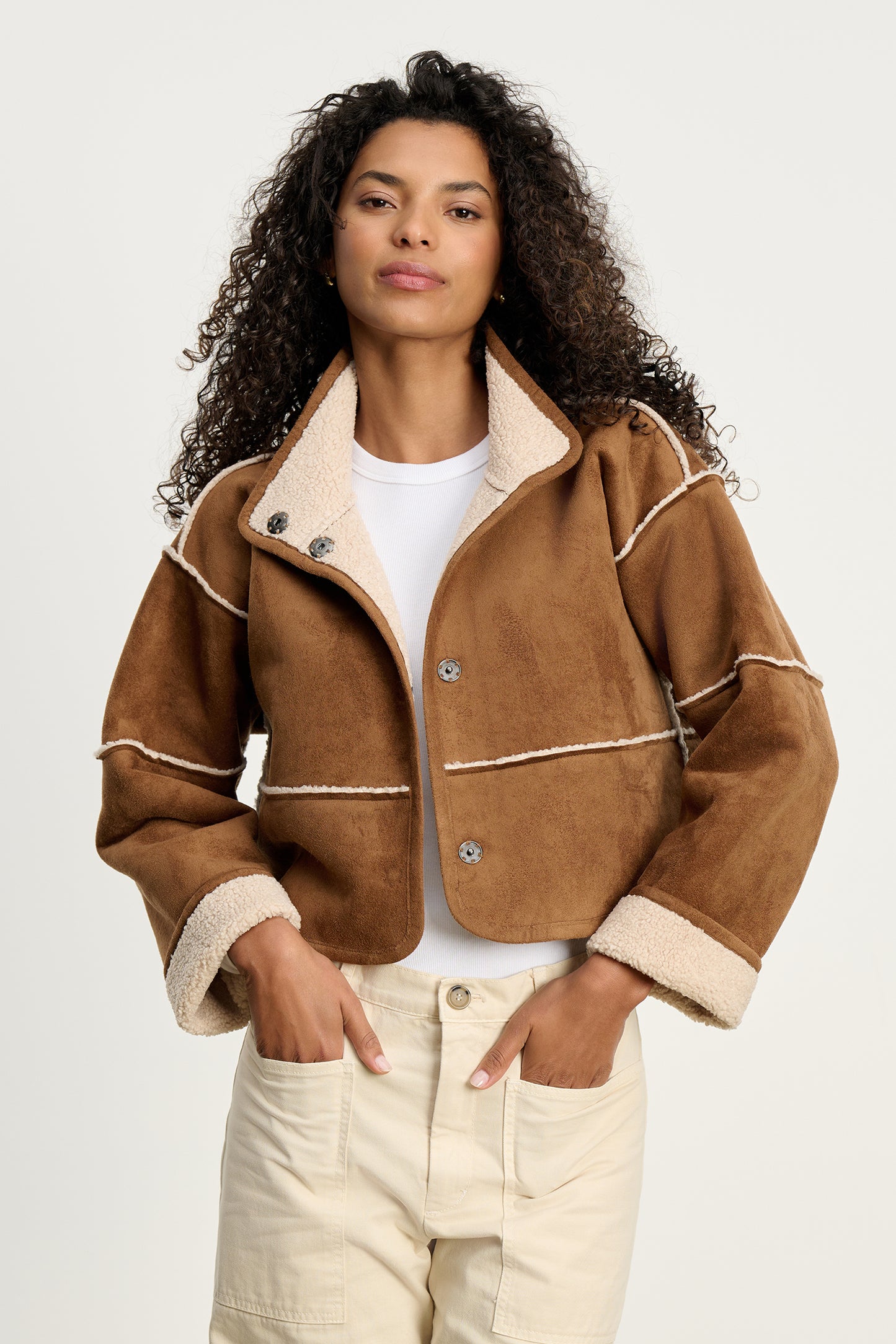 KELLY REVERSIBLE JACKET IN TOBACCO