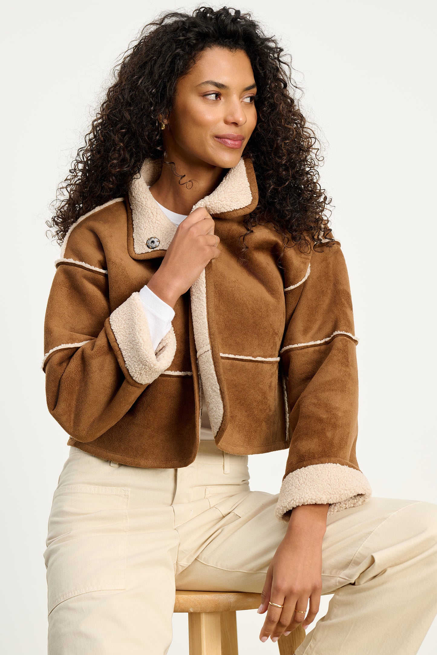KELLY REVERSIBLE JACKET IN TOBACCO