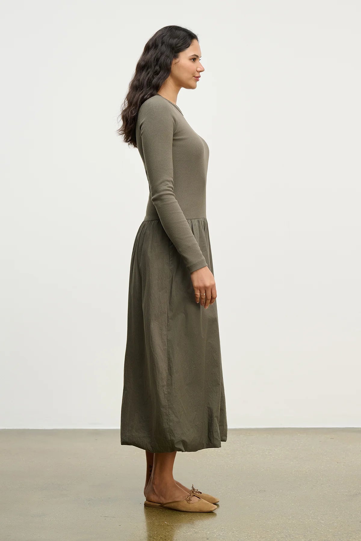 DOLCE DRESS IN BULLFROG