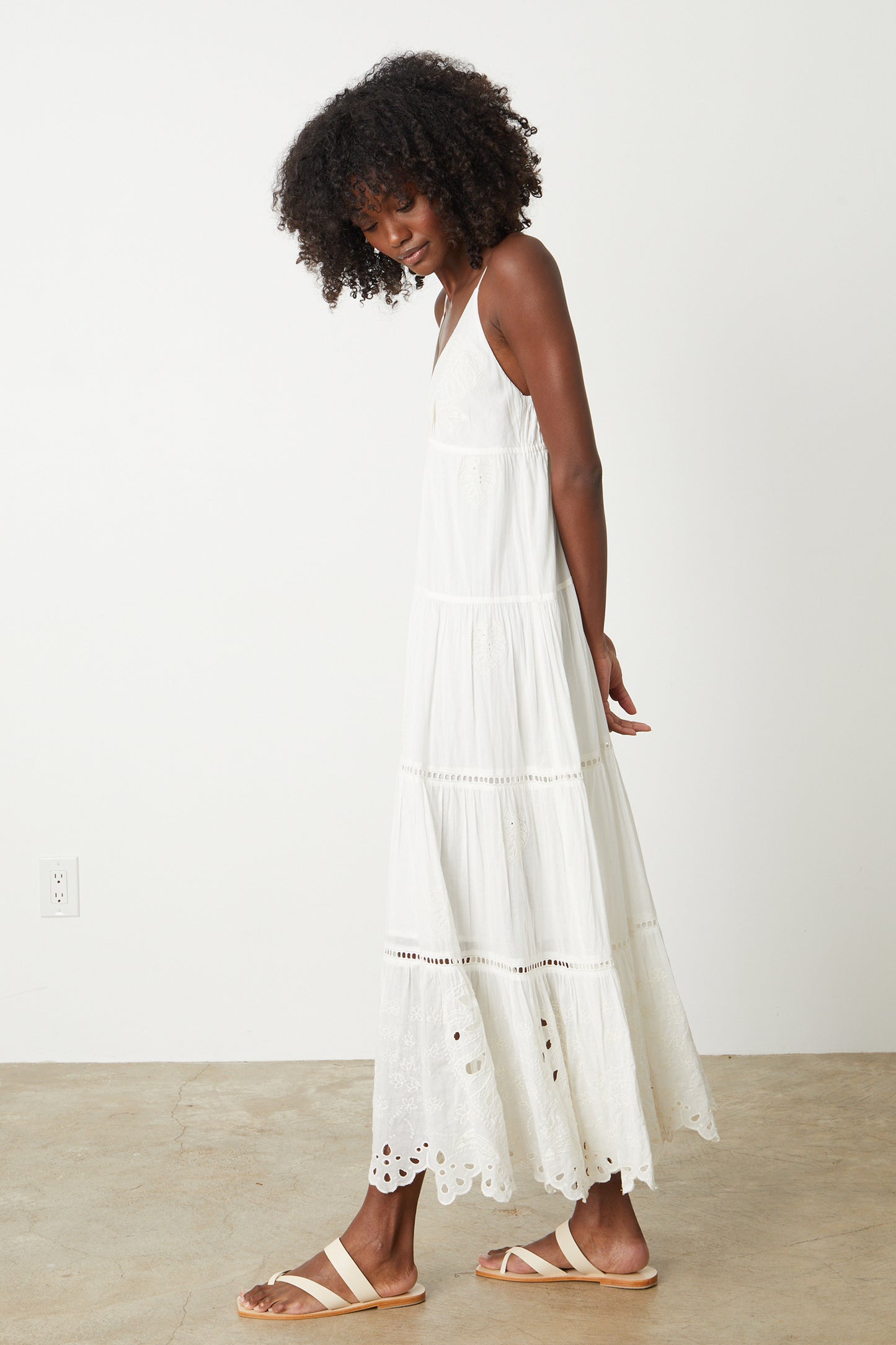 MICHELLE SUMMER EMBROIDERY DRESS IN IVORY