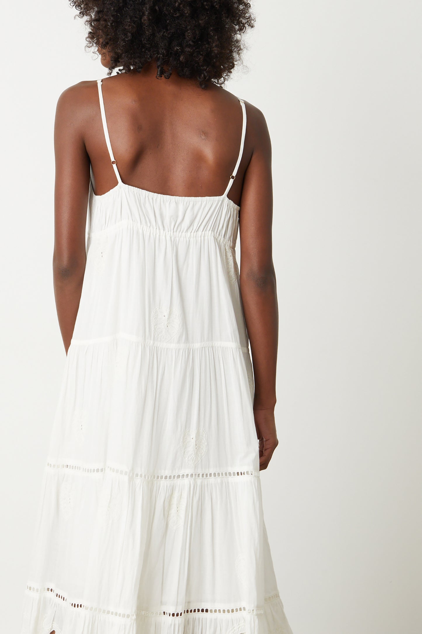 MICHELLE SUMMER EMBROIDERY DRESS IN IVORY