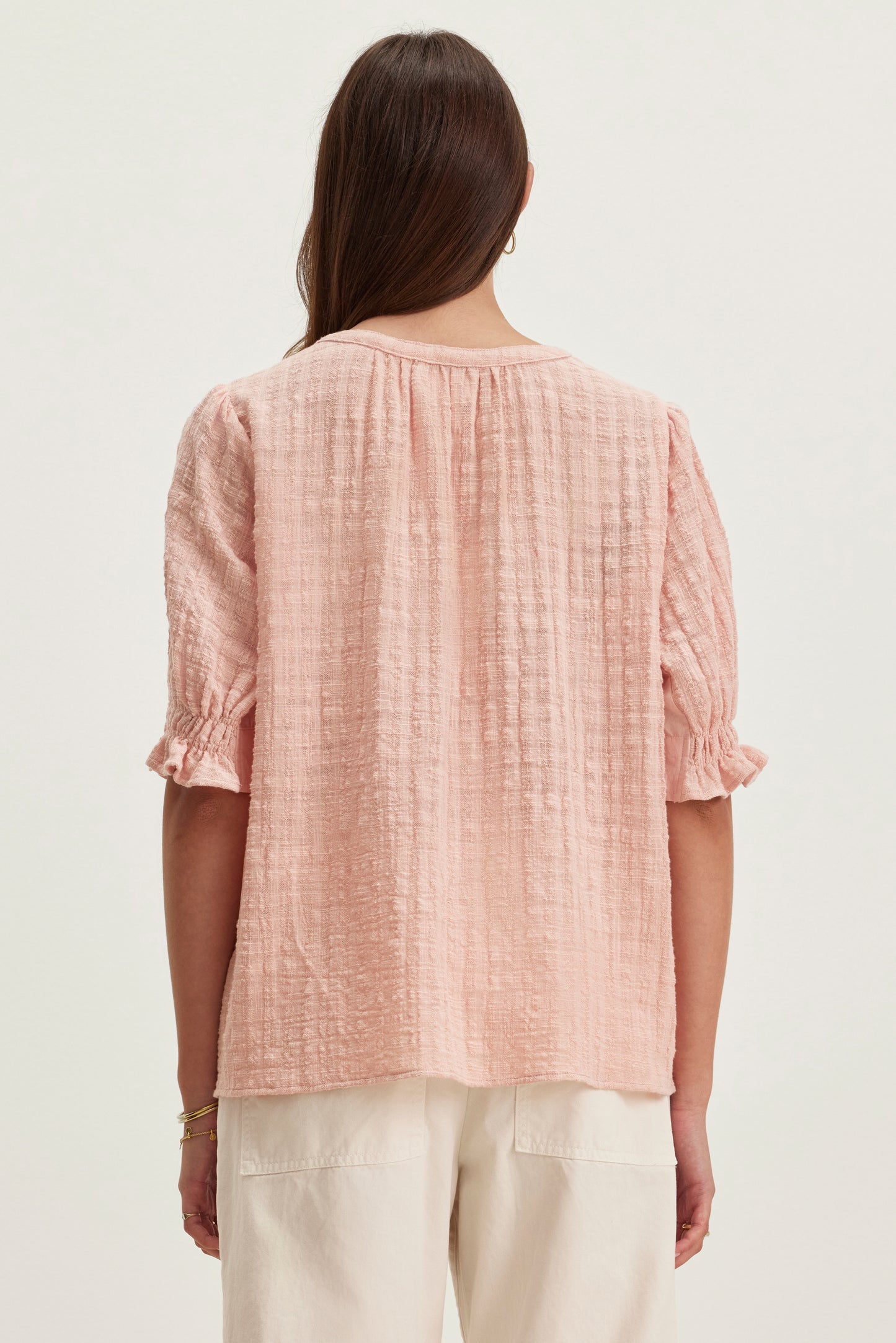 BONITA TEXTURED GAUZE TOP IN CORSET