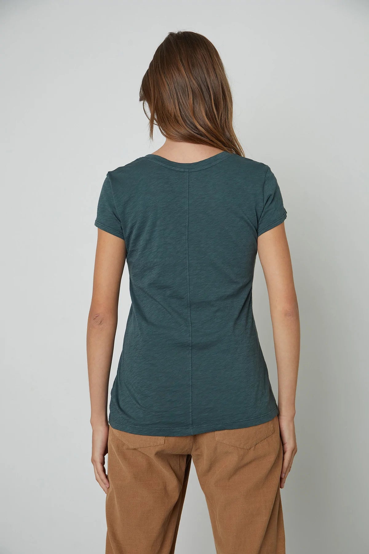 ODELIA COTTON SLUB CREW NECK IN BRACKEN