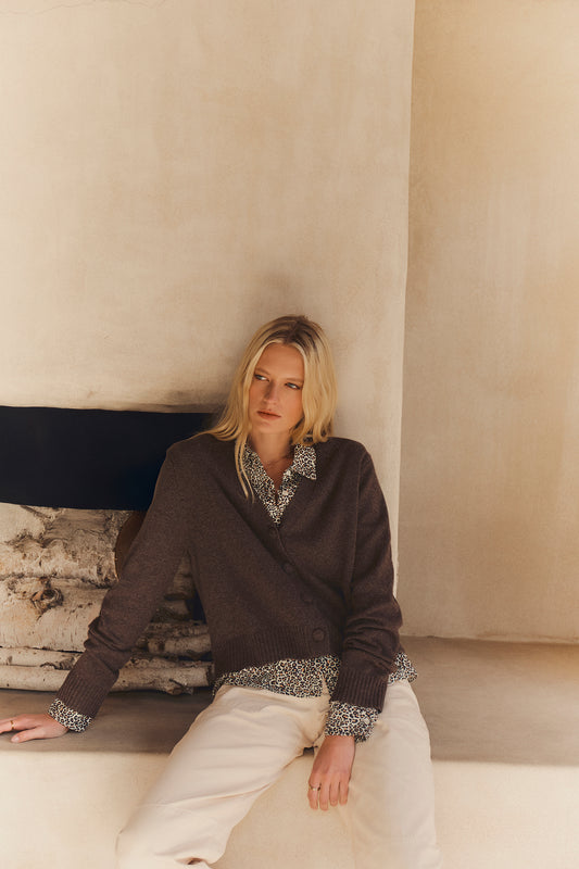 ETNA CARDIGAN IN ESPRESSO