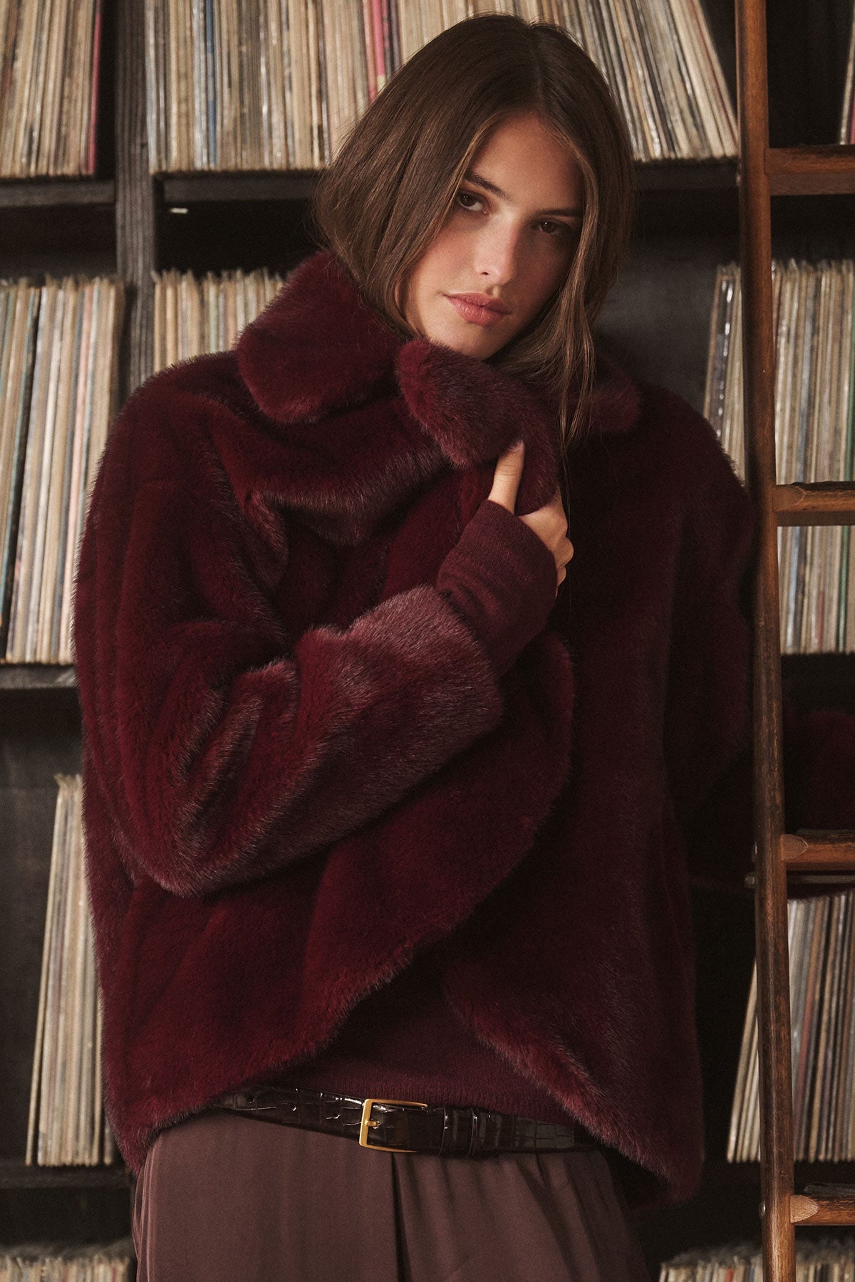CAROLYN JACKET IN BURGUNDY