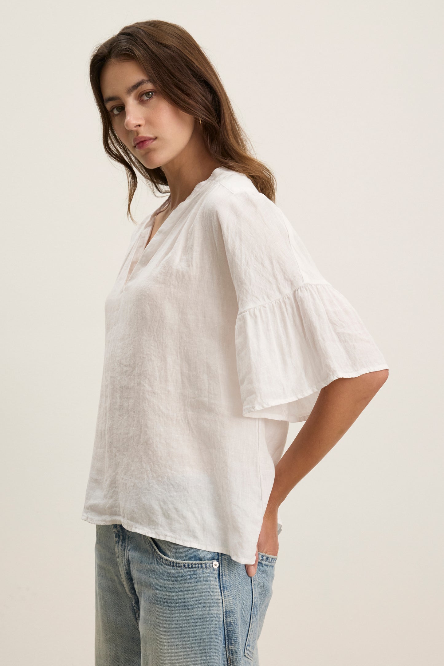 RAYE TOP IN WHITE