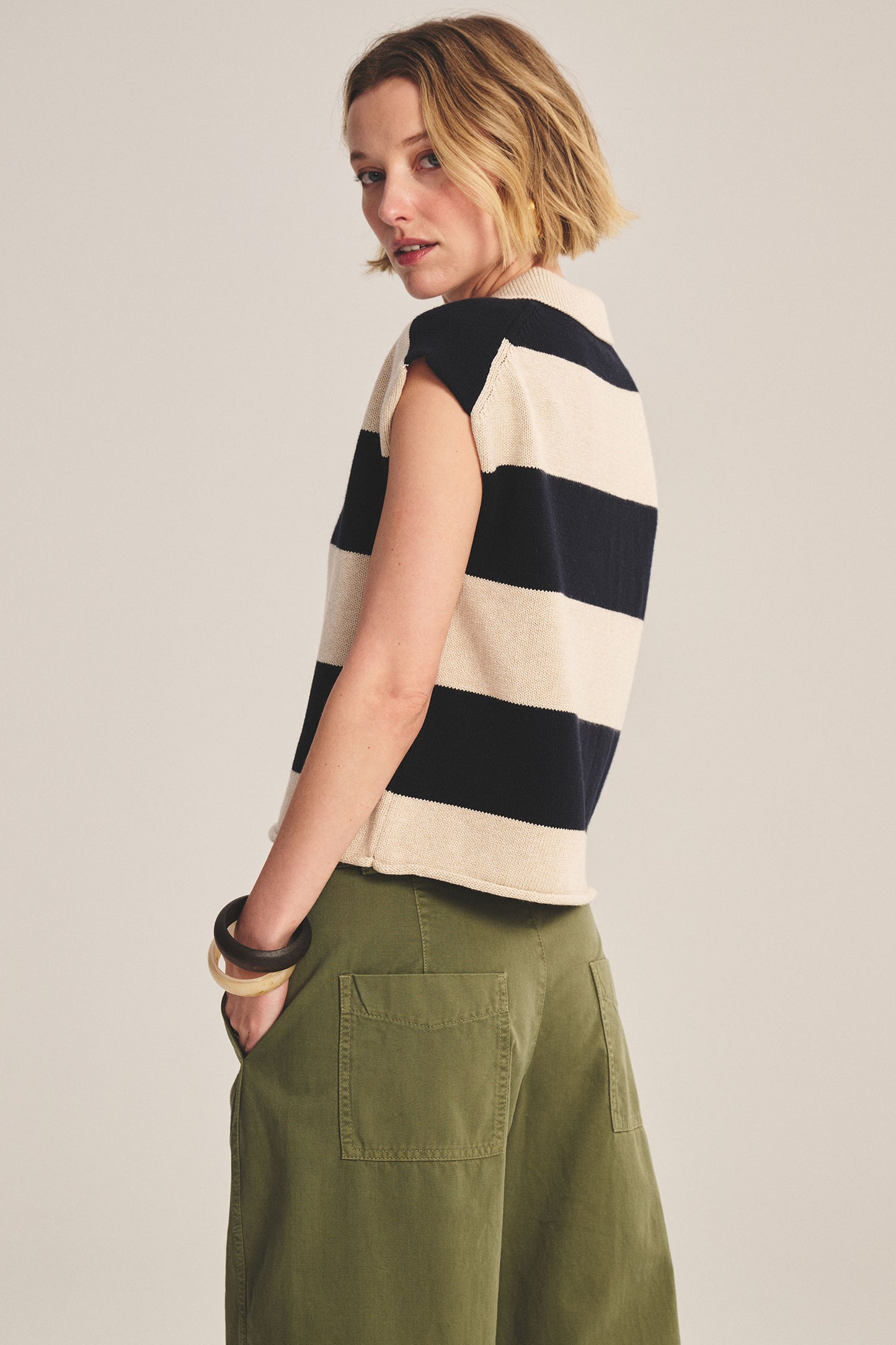 ZOELLA SWEATER POLO IN OAT