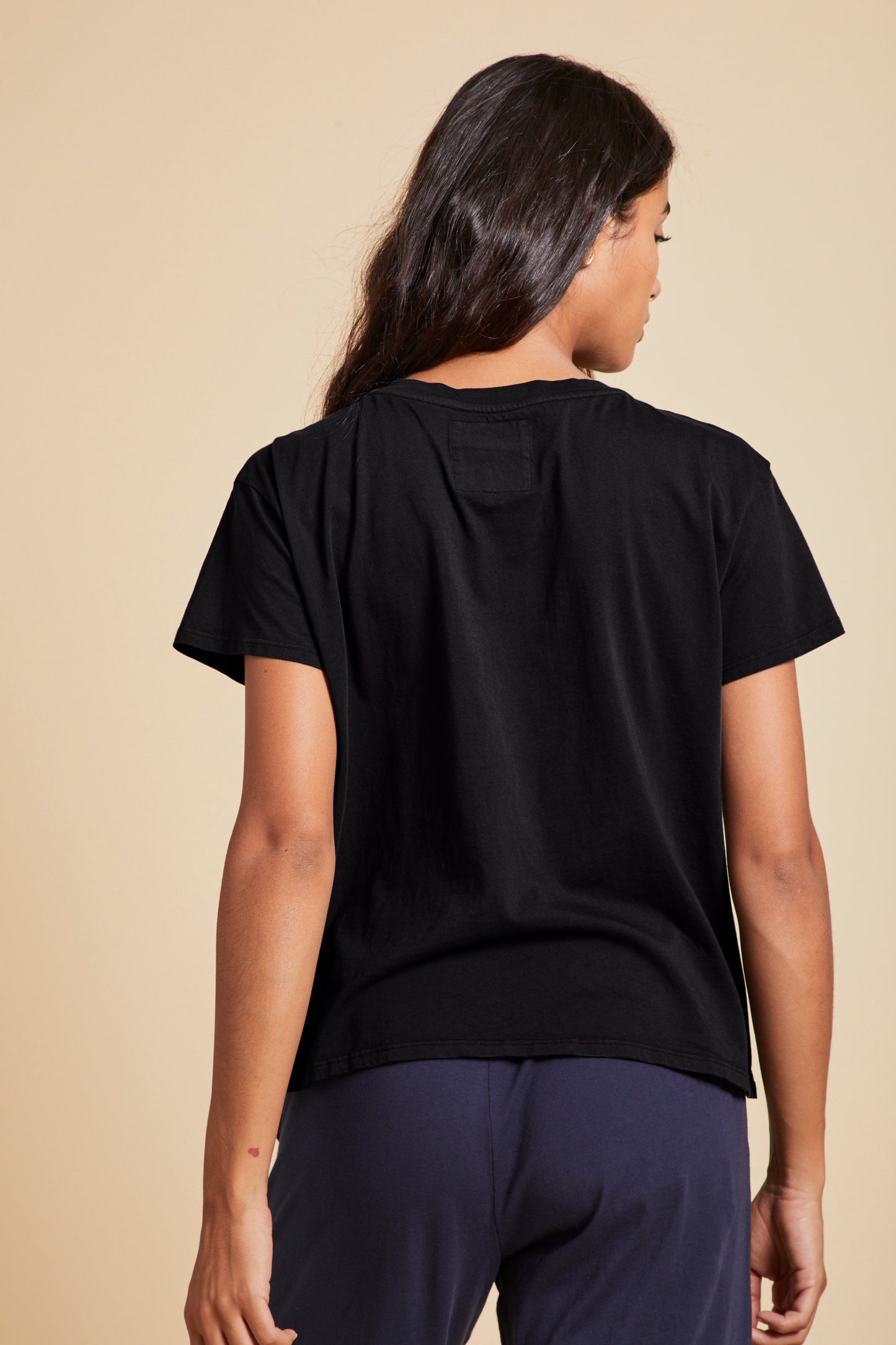 TOPANGA ORGANIC COTTON TEE IN BLACK