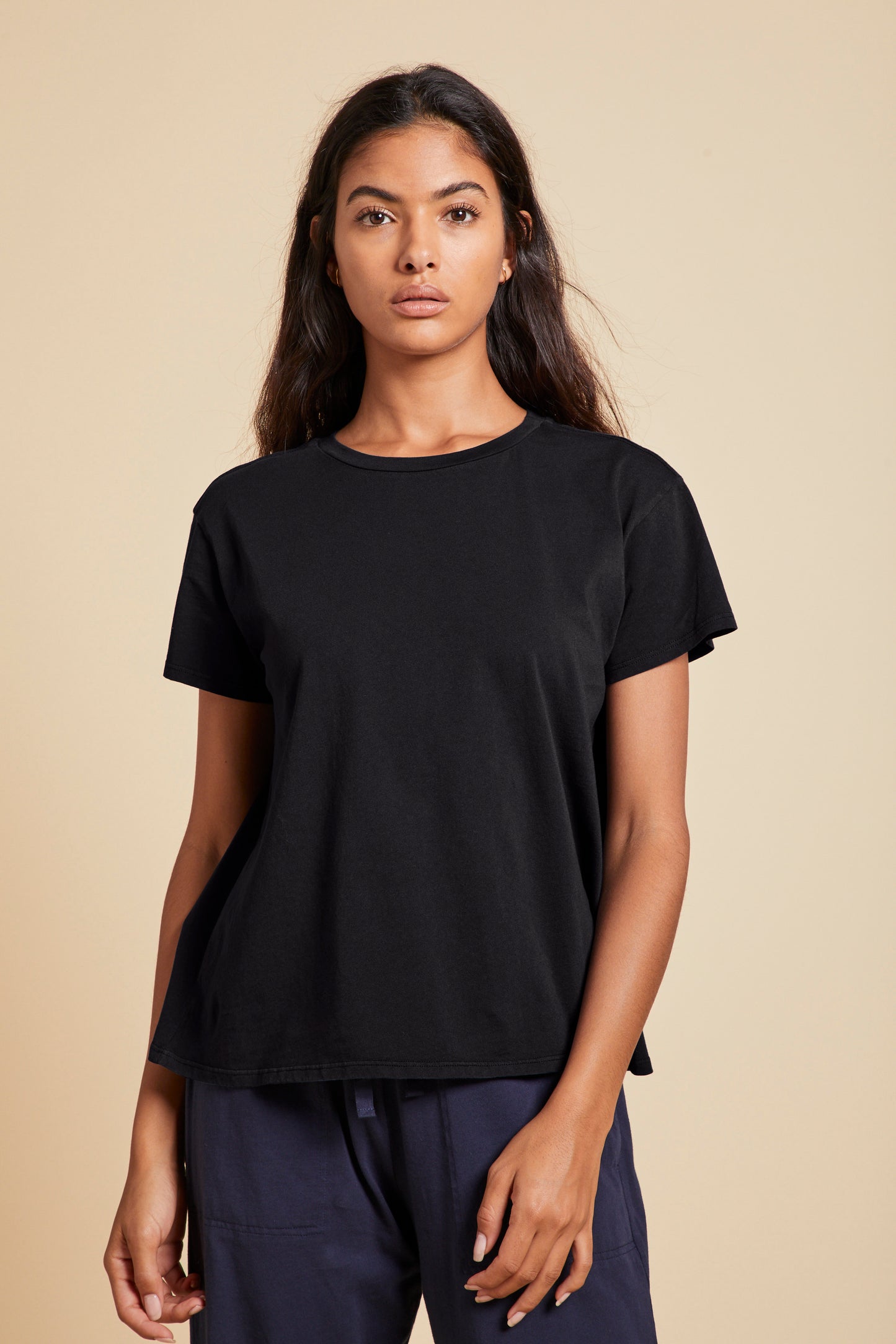 TOPANGA ORGANIC COTTON TEE IN BLACK