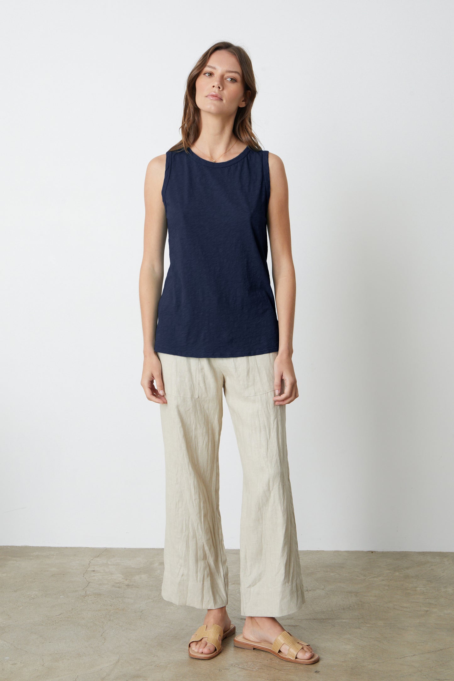 TAURUS COTTON SLUB TOP IN INK
