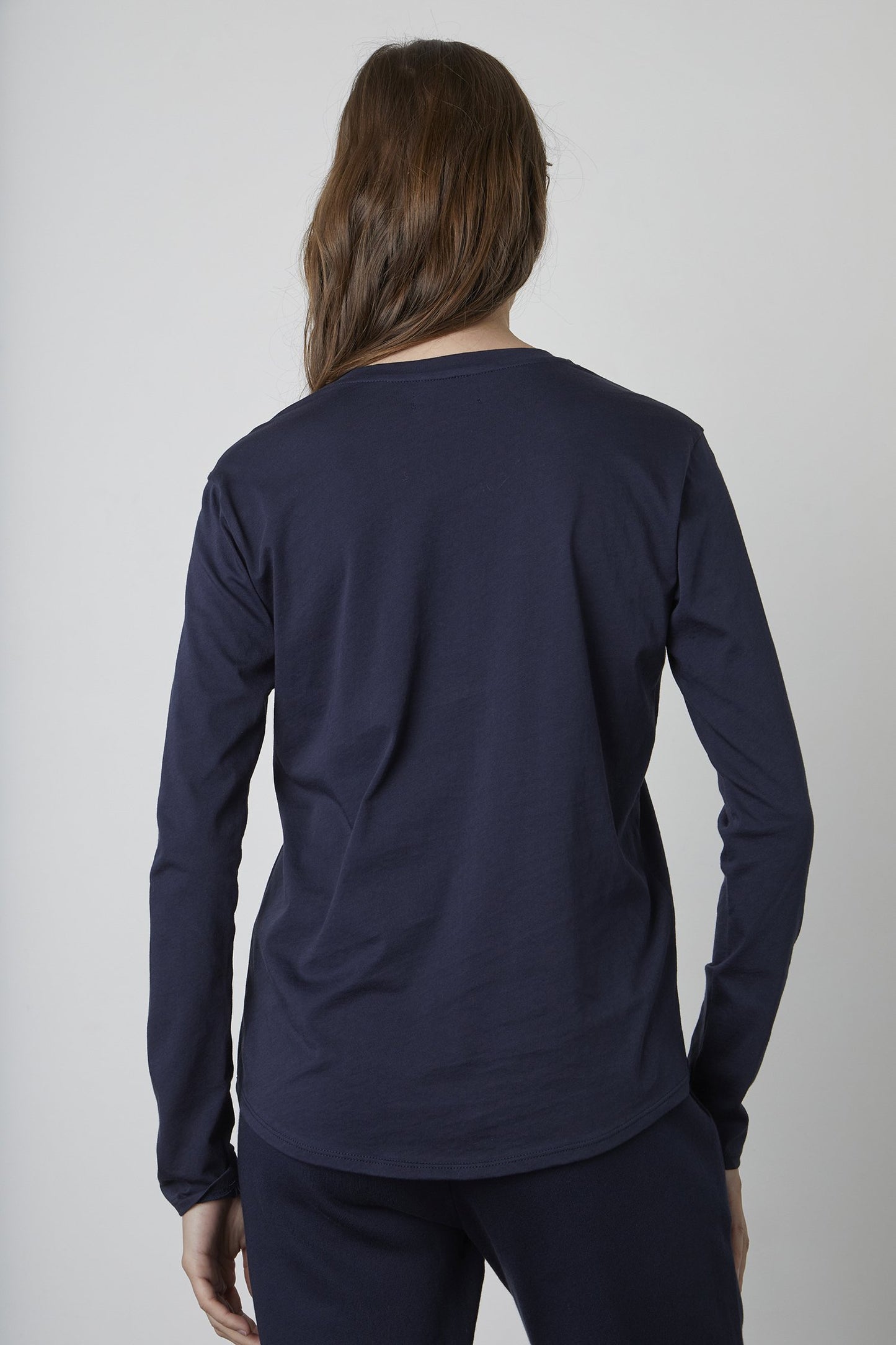 DANIELA WHISPER COTTON T-SHIRT IN NAVY