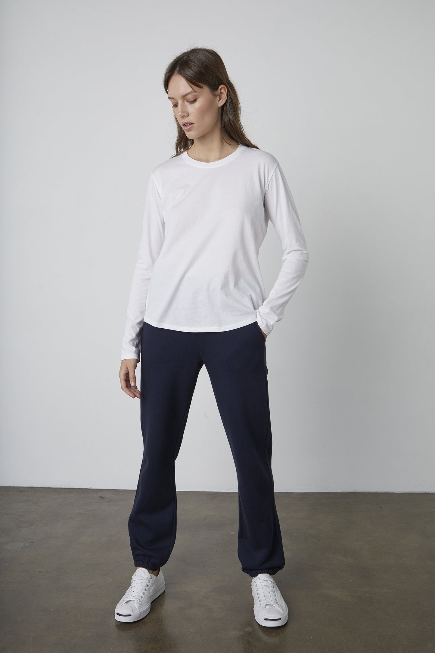 DANIELA WHISPER COTTON T-SHIRT IN WHITE