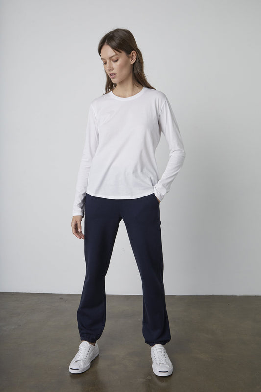 DANIELA WHISPER COTTON T-SHIRT IN WHITE