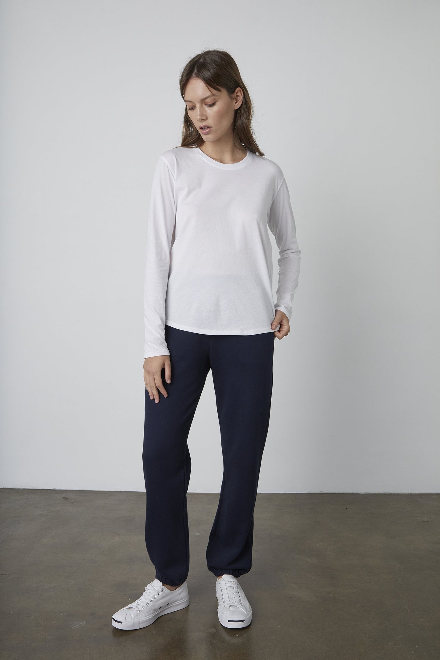 DANIELA WHISPER COTTON T-SHIRT IN WHITE