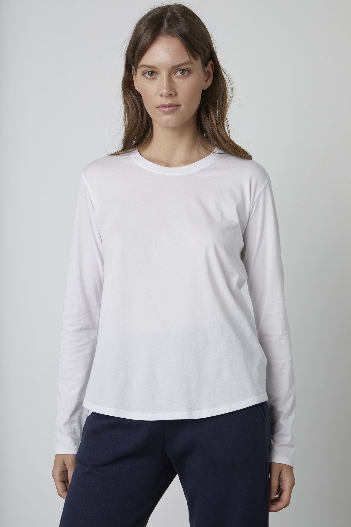 DANIELA WHISPER COTTON T-SHIRT IN WHITE