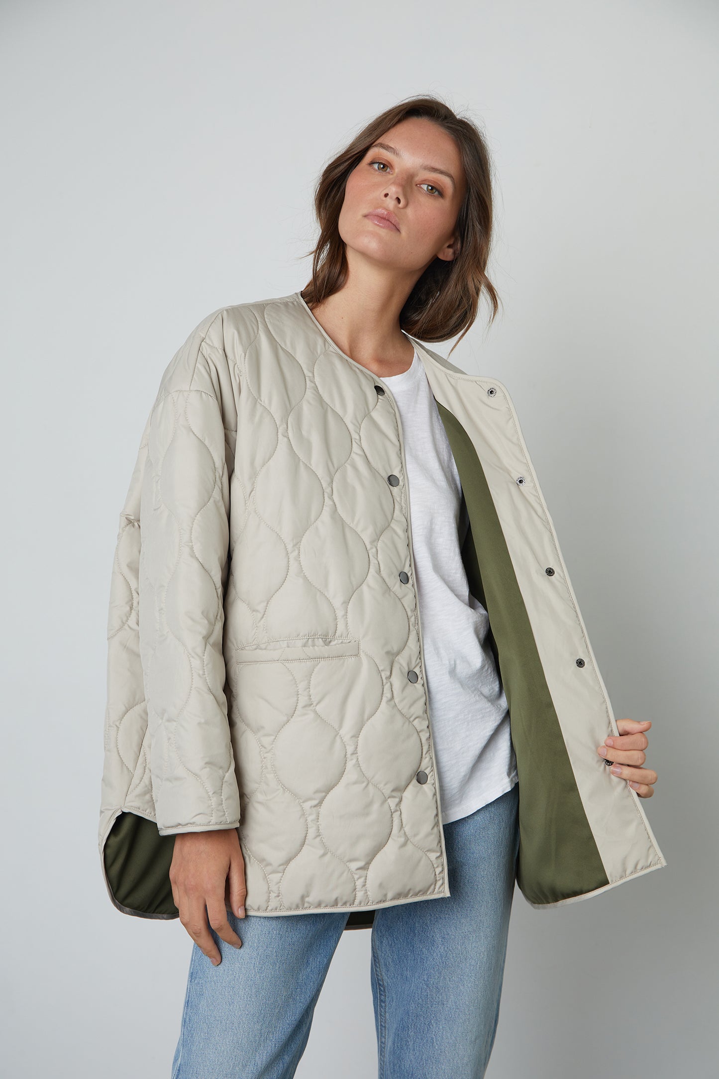PAITYN QUILTED JACKET IN STONE