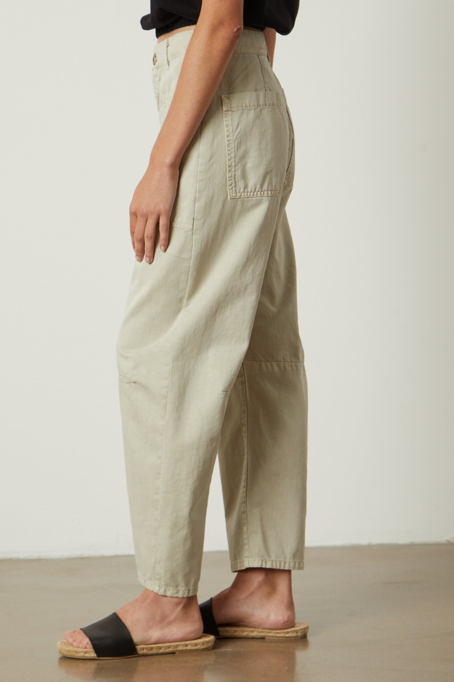 BRYLIE SANDED TWILL TROUSERS IN ANCIENT